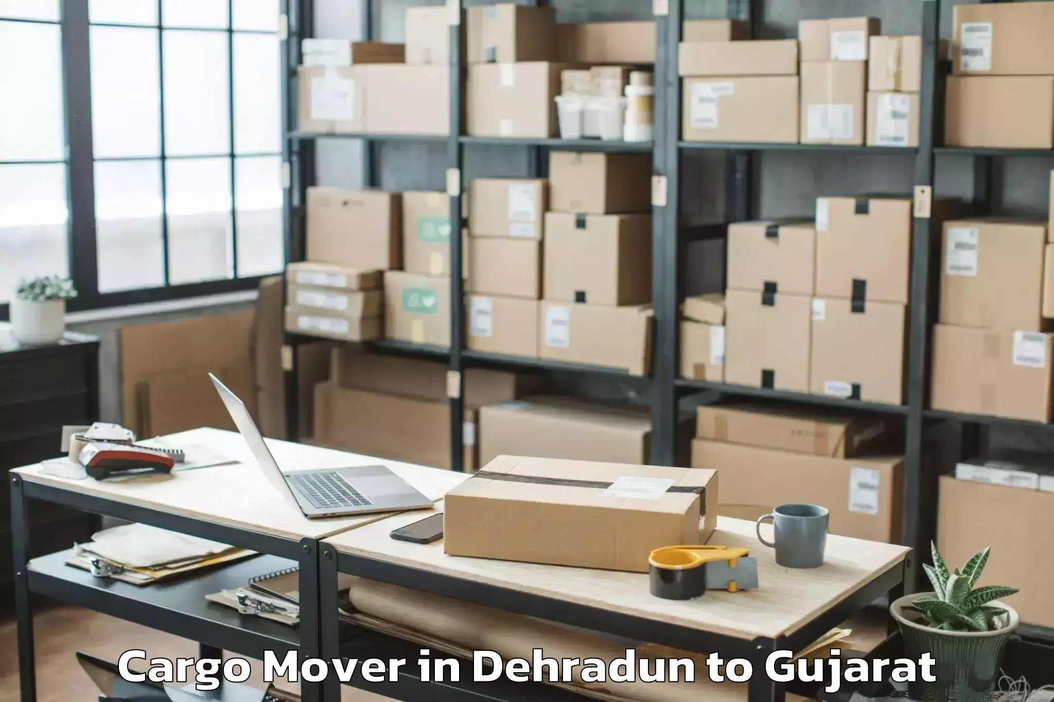 Top Dehradun to Sabarmati University Ahmedabad Cargo Mover Available